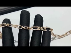 joyería de la marca de Messika del collar de diamantes del oro amarillo de la fábrica 18k de la joyería de China alta