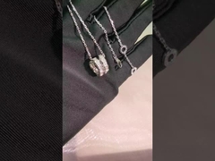 Joyería de alta gama personalizada de oro blanco de lujo, hecha a medida y lujosa