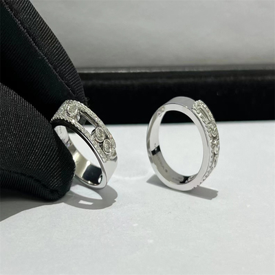 Joyería de diseño 18k Oro Anillo de diamante Oro blanco Anillos de diamante para la fiesta de aniversario