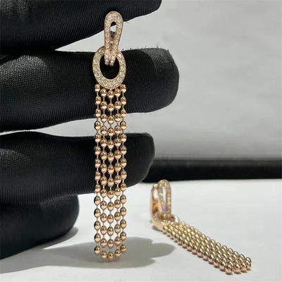 VVS Diamante Brand Joyería Mujeres HK Posicionamiento Rosado Oro Diamante Aretes