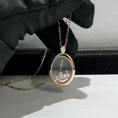 Collar de oro de 18 quilates para mujeres de 42 cm de largo con joyas árabes de diamantes