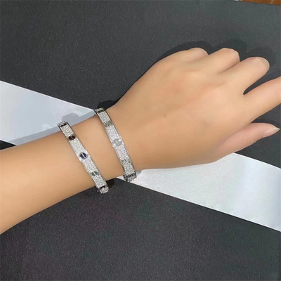 Brazalete de encargo del amor de Brand White Gold Bracelet Brand de la joyería con los diamantes