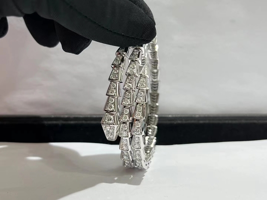 Marca de lujo 18K Oro Diamante Brazalete Serpenti Viper Fabricante de brazaletes
