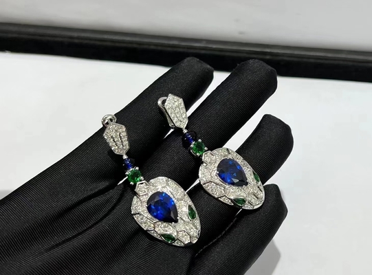 pendientes de lujo sólidos de la joyería de las gemas de la joyería del oro del quilate de la joyería de encargo 18