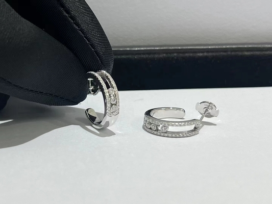 joyería de lujo de oro fino diamantes pendientes AU750 Oro 18k oro diamante