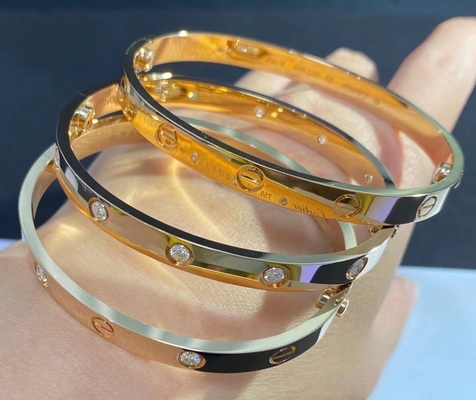 Brazalete unisex del ajuste de HK del compromiso del aniversario de la joyería del oro 18k