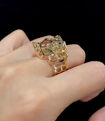 OEM ODM 18K Oro Diamante Anillo Pantera Anillo Jaguar Anillo Tigre Anillo personalizado
