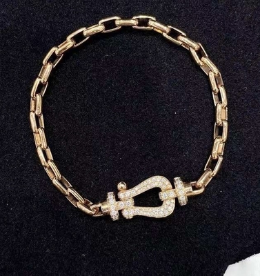 Joyería de oro de 18 caratos FORCE 10 brazalete modelo L en oro amarillo de 18 caratos y diamantes.