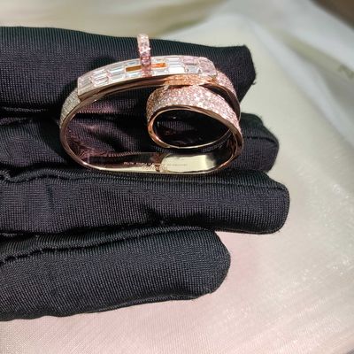 Fin de la Administración de oro sólido 18k Anillo de joyería de diamantes reales Joyería de alta marca