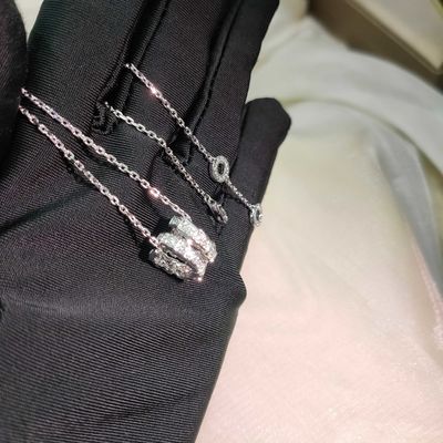 Joyería de alta gama personalizada de oro blanco de lujo, hecha a medida y lujosa