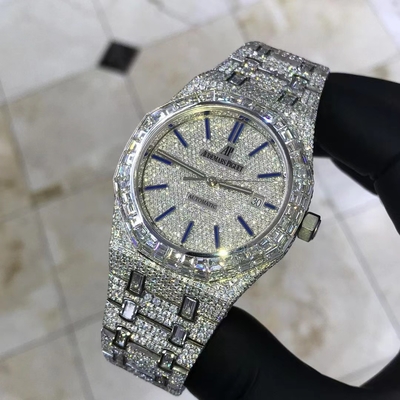 DE Moissanite Vvs Icebox Reloj de diamante para hombre Joyería fina