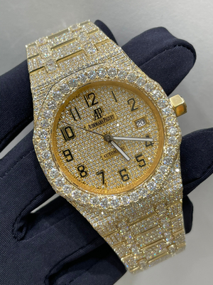 Hiphop Moissanite Cubo de hielo Reloj movimiento automático