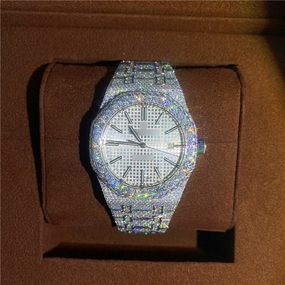 Reloj Bust Down Reloj de Diamante de Moissanite Reloj de Muñeca de Diamante
