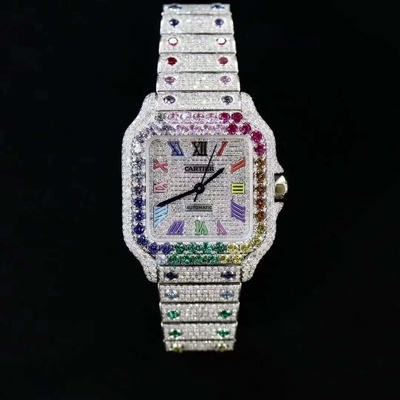 vvs1 g relojes de choque relojes Iced Out Diamond Hip Hop Bling Joyería caja de hielo joyería relojes de diamante para hombres